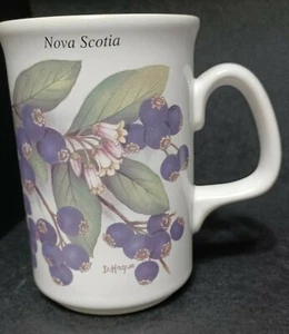 HAYWARD AND WARWICK England Nova Scotia Blueberries Mug Purple - Picture 1 of 6