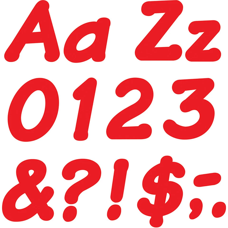 Combo itálico rojo 4" letras listas Trend Enterprises Inc. T-2700 Foto 1 de 1