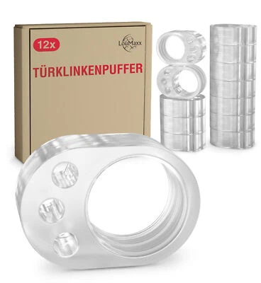 LouMaxx Türklinkenpuffer - 12er Set transparente Türstopper Klinke – Türpuffer - Bild 1 von 4