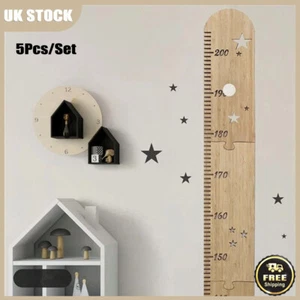 Childrens' Growth Chart Wooden Kids Height Measure Wall Ruler Splicing Assembly - Picture 1 of 8