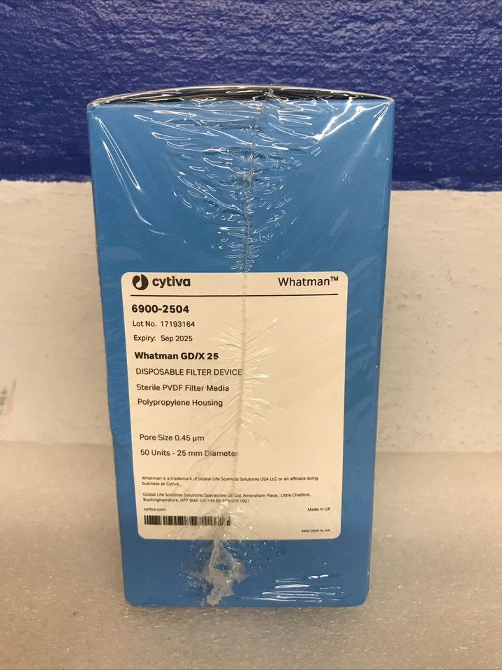 Whatman 6900-2504 PVDF Gd/x 25 Sterile Syringe Filter 25mm 0.45 Micron