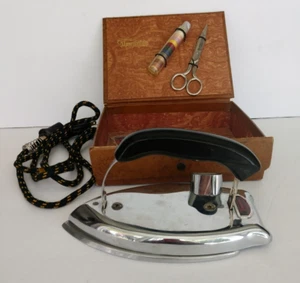 Vintage 50's Dominion Fold-Away Iron Model No 1025 with Original Box - Works! - Picture 1 of 11