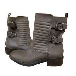 Lucky Brand Dunes Leather Buckle Booties EUC size 7 - Picture 1 of 5