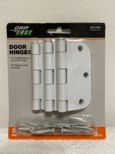 Grip Fast 3 White Door Hinges 225-8028 - New - Picture 1 of 1