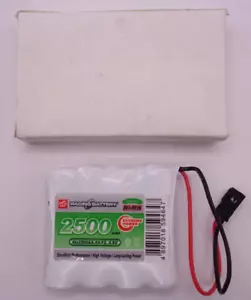 RACING BATTERY 4.8V 2500mah NIMH RECEIVER AA FLAT BATTERY PACK NEW UNUSED - Picture 1 of 3