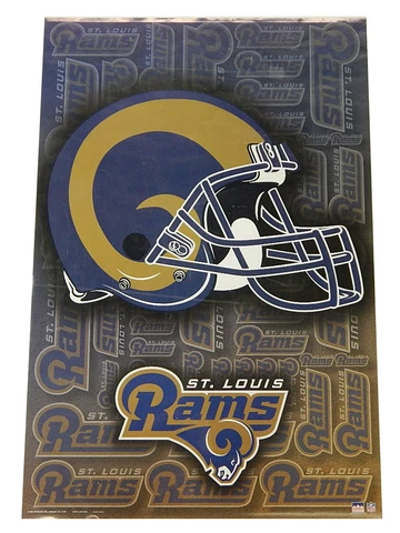2001 Starline St. Louis Rams Helmet Poster #1556 ^ 22.25" x 34.5" Cover