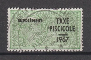 Francobollo Francia Entrate Fiscaux Taxe Piscicole licenza di pesca Yv 137 1967 - Foto 1 di 1