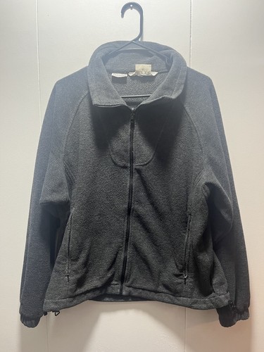 VETEMENTS Giacca Columbia donna taglia media grigia manica lunga full zip pile jacket