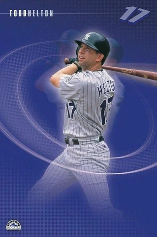 TODD HELTON ~ SWING 22x34 POSTER Colorado Rockies MLB Baseball Cover