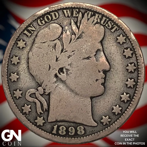 1898 O Barber Half Dollar  Q8180 Cover