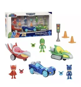 PJ Masks Ultimate Vehicle Play Set Turbo Blast Racers Catboy Gekko Owlette NEW - Picture 1 of 2