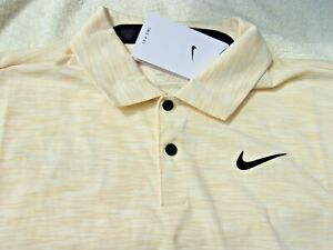 NWT Nike dri fit polo, yellow, men's M, XL, 2 button top, 100% polyester