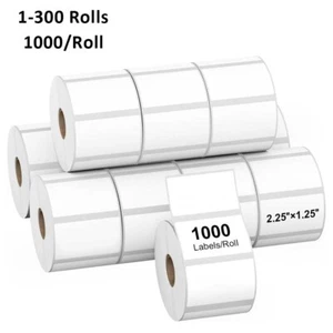 2,25"x1,25" Direkte Thermische Etiketten UPC Barcode Etiketten für Zebra LP2844 1000/Rolle - Bild 1 von 4
