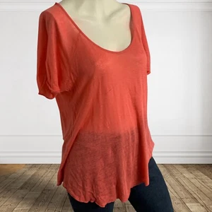 Zara WB Collection Koralle U-Ausschnitt Kurzarm Top mit Relaxed Fit Medium M - Bild 1 von 7
