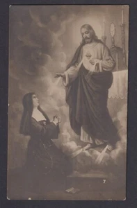 santino antico postale de Sta Margarita Alacoque image pieuse holy card estampa - Foto 1 di 1