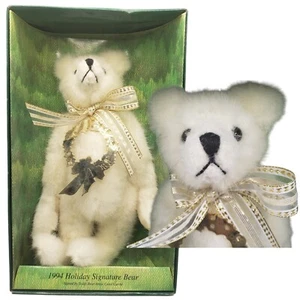 Mary Meyer Green Mountain Bears Jointed 1994 Holiday Signature Bear Carol Carini - Picture 1 of 14