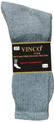 12 pares de calcetines deportivos deportivos deportivos deportivos de trabajo talla 9-11 10-13 de algodón gris para hombre Foto 1 de 4