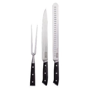 Weber Carving Knife Set - Stainless Steel 3 Piece Set Kitchen Knives - Picture 1 of 3