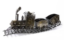 WEIHNACHTSZUG RIESIG! 85 cm XXL ZUG mit GESCHENKFACH STAUFACH METALL BLECH DEKO