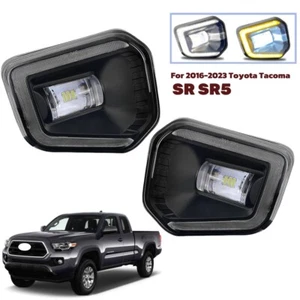 Fog Lights LED Front Bumper Lamps For 2016-2023 Toyota Tacoma SR SR5 with DRL - Picture 1 of 13