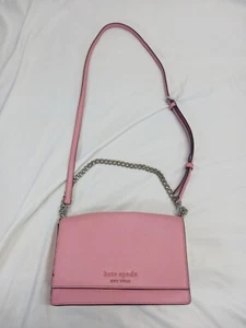 Kate Spade Baby Pink Shoulder Ba Chain Crossbody Leather Carson Convertible - Picture 1 of 24