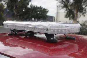 Barra de luz LED ámbar blanco 56 techo carretera peligro emergencia flash estroboscópico 56 W - Imagen 1 de 7