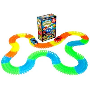 220 Piece Childrens Flexible Glow Race Track Construction Speedway Set 2 Cars - Picture 1 of 6