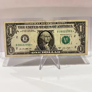 Duplicate Star Note $1 Dollar Bill Series 2013 B *New York* US Paper Currency - Picture 1 of 2