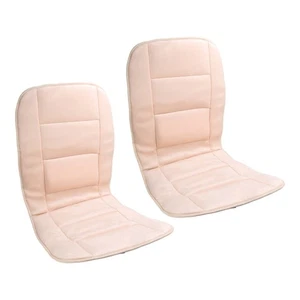 2x Auto Vordersitz Schutz Kissen Abdeckung Matte Pad für Auto LKW SUV Van Beige - Picture 1 of 8