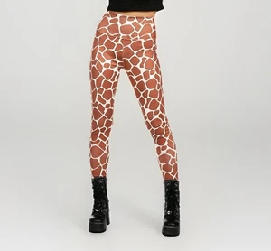 Tipsy Elves Giraffe gepunktet hoch tailliert Leggings Damen Large - Bild 1 von 6
