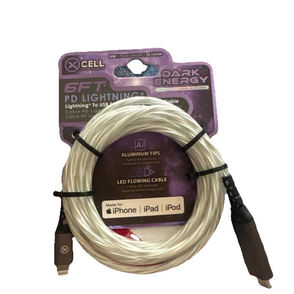  Cell iphone/ipod/ipad charger cable 6ft  20W,lightnng to USB type-C metal cable - Image 1 of 1