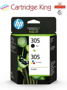 HP 305 2-pack Black/Tri-colour Original Ink Cartridges - 6ZD17AE - Afbeelding 1 van 6