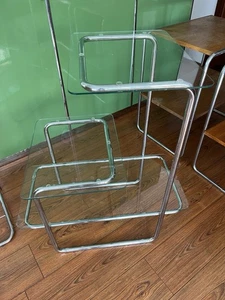 Thonet B136 Stahlrohr chrom Tisch Émile Guyot Blumenständer Etagere Bauhaus 1930 - Bild 1 von 6