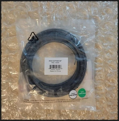 Monoprice Select Metallic Series High Speed HDMI Cable, 10 Feet - Red, 4K@60Hz - Image 1 of 3