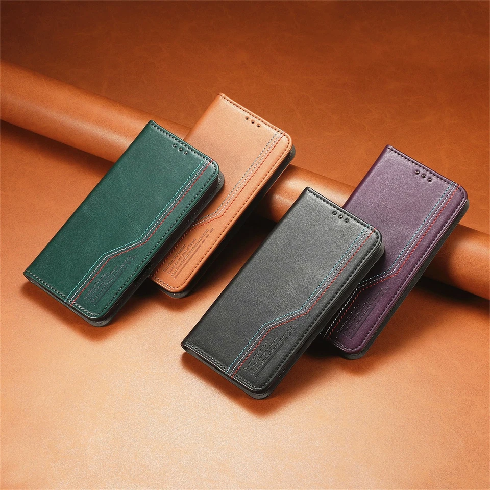 Magnetic Leather Wallet Phone Case For Redmi Note 12 13 15 14 Xiaomi POCO F3 X7 - Image 1 of 4