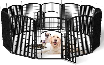 Pluma de ejercicio de valla para perros de metal de 12 paneles 37" de altura resistente al aire libre Foto 1 de 4