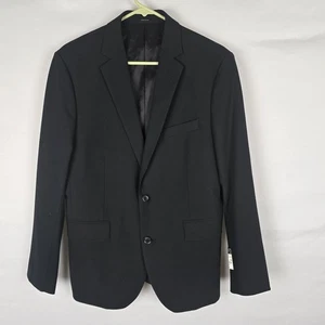 JF J Ferrar Classic Suit Jacket Men's 38 Short Ultra Comfort Solid Black NWT - Picture 1 of 9