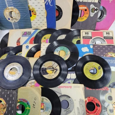 1970s 45 RPM Record Lot of 40+ Vinyl Singles Fleetwood Mac Carpenters Bay City - Image 1 of 4