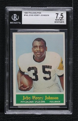 1964 Philadelphia John Henry Johnson #144 BGS 7.5 HOF - Image 1 of 2