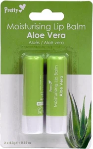 Quest Pretty Moisturising Lip Balm Aloe Vera 4.3g x2 - Picture 1 of 5