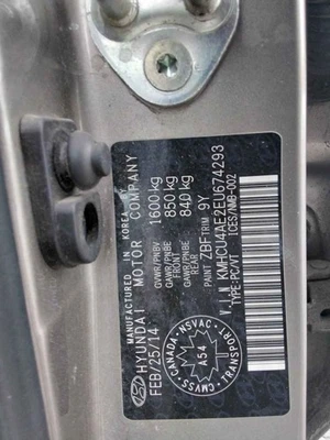 Used A/C Compressor fits: 2014 Hyundai Accent manual temperature control Grade A Foto 1 de 4