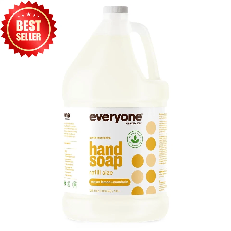 Recarga de jabón líquido de manos 1 galón Meyer limón mandarina aceites esenciales cocina Foto 1 de 4