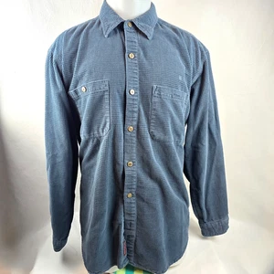 The Territory Ahead Shirt Mens XL Blue Button Up Outdoors Waffle Knit Cozycore - Picture 1 of 9