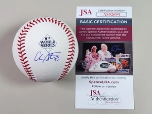 Chris Stratton Signed 2023 World Series Baseball JSA COA Texas Rangers 23 WS A - Picture 1 of 9