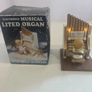 Vintage Engel spielt Orgel limitiert musikalische elektronische Figur - Bild 1 von 4