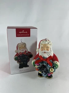 Hallmark 2022 Jolly Santa Ornamento Vintage Porcelana Lookalike - Imagen 1 de 8