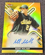 2022 Topps Finest Gold /50 Auto Mark Mulder Refractor #FA-MMU Oakland