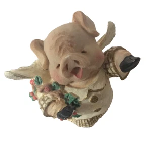 Figura de colección Angel Pig con corona CANTO Navidad 2,75"H Hada - Imagen 1 de 3