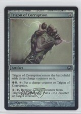 2010 Magic: The Gathering - Scars Mirrodin Foil Trigon of Corruption #213 0a1