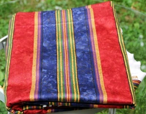 BTY Raymond Waites Designs Mill Creek Fabric Crockery Stripe Scotchgard Protect - Picture 1 of 10